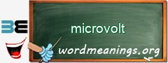 WordMeaning blackboard for microvolt